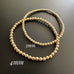 3mm and 4mm round 14k gold-filled beaded stretch bracelets