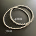 3mm and 4mm beaded stretch bracelet with round sterling beads