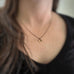 Tiny option for the oxidized brass ginkgo leaf pendant necklace.