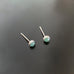 green aventurine sterling silver round post earrings