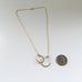 Gold filled and sterling silver handmade necklace interlocking loops