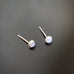 white moonstone post earrings with sterling silver posts