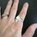 handmade sterling silvee ginkgo leaf ring, adjustable size