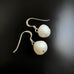 classic white pearl drop silver earrings 