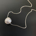 large white baroque freshwater pearl necklace on a sterling silver chain