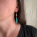 crystal teardrop with turquoise colored marquise shaped drop earrings