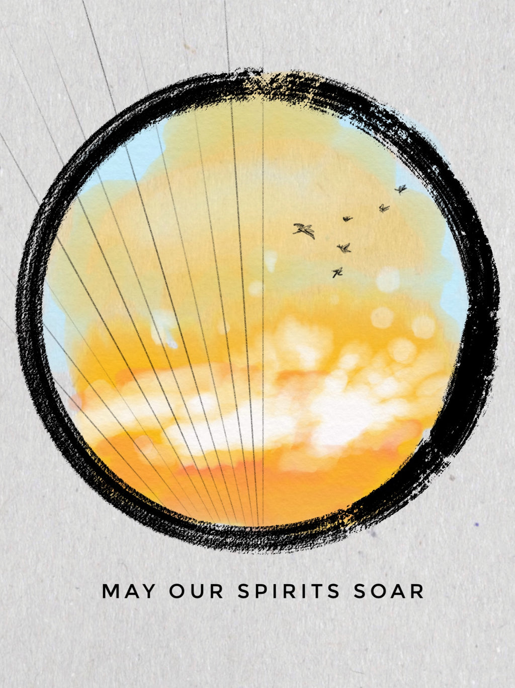"May our Spirits Soar" digital sketch by Erica Bapst