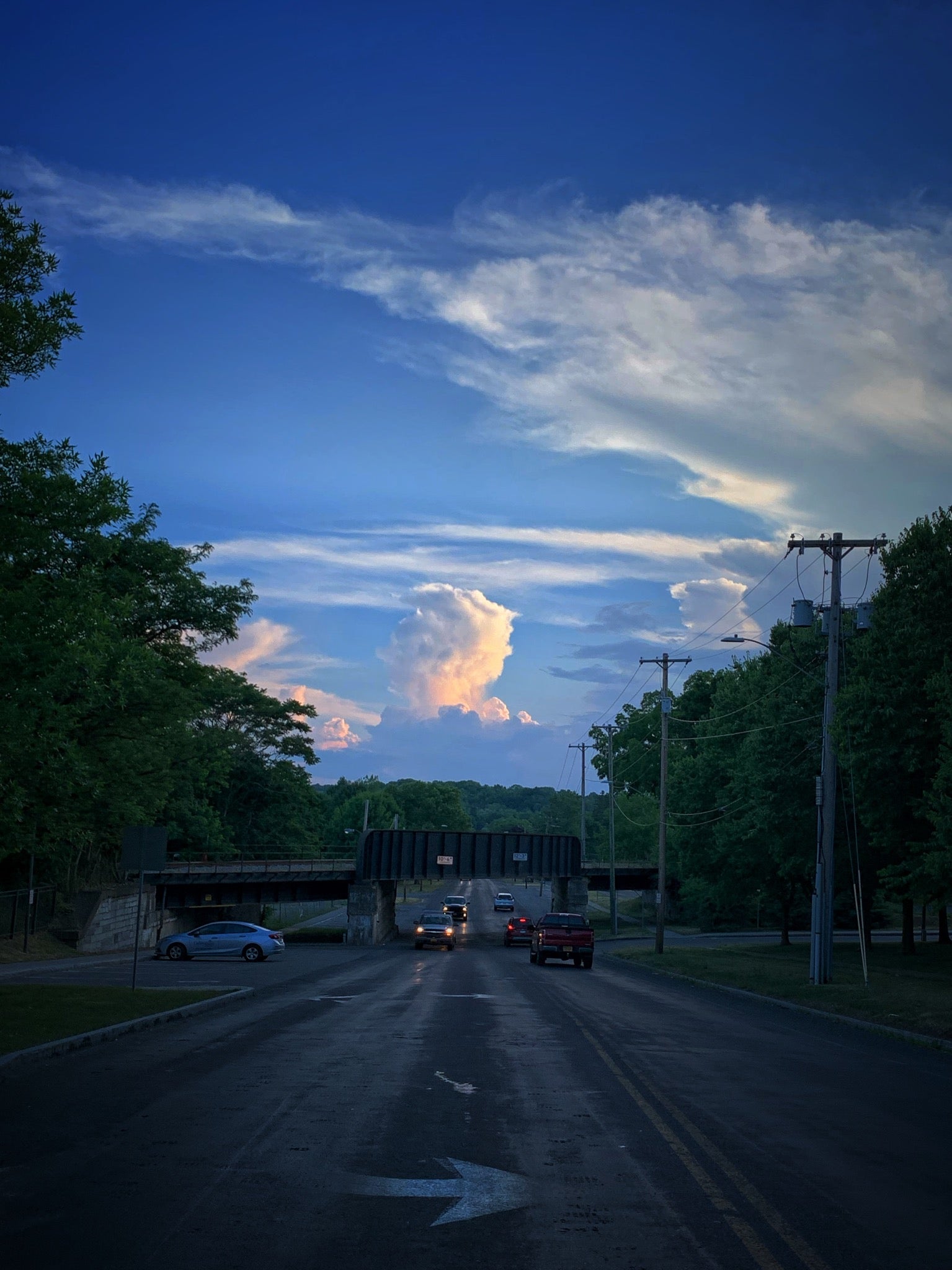 Railway Bridge over West Ave in Canandaigua NY in July 2020
