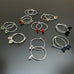 Hoops in Many Colors, sterling silver earrings, choose your Austrian crystal color