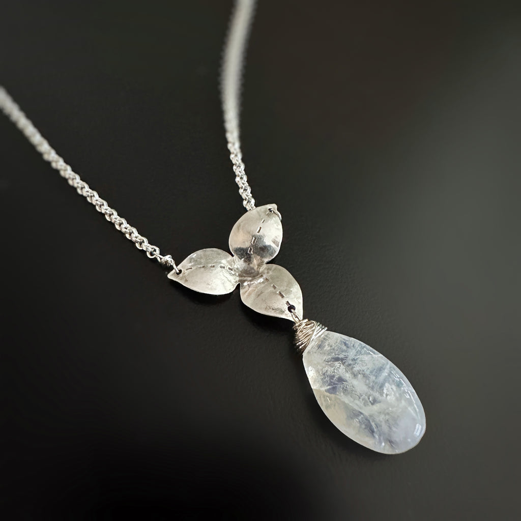 Aria Antique Silver Moonstone Necklace – Only Artisan