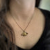 Medium option for the oxidized brass ginkgo leaf pendant necklace.