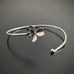 handmade dainty clover leaf sterling silver cuff bracelet