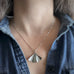 surgical grade hypoallergenic and tarnish resistant 304 stainless steel ginkgo leaf pendant on a chain necklace in the large  size. 