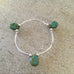 Turquoise color Czech Glass teardrop stretch bracelet.
