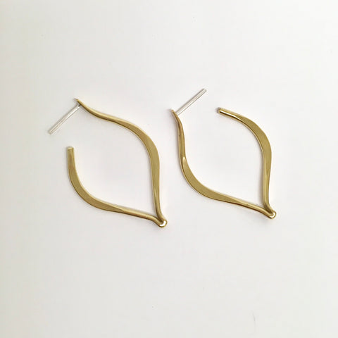 Drop of Sunshine half hoop earrings in gold