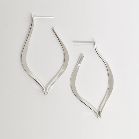 Drop of Sunshine half hoop earrings in silver