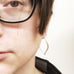 Drop of Sunshine half hoop earrings in silver
