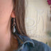 Teardrop Earrings Medium Length in Mottled Black