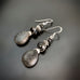 Teardrop Earrings Medium Length in Mottled Black