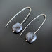 specklaed blue labradorite square drop earrings