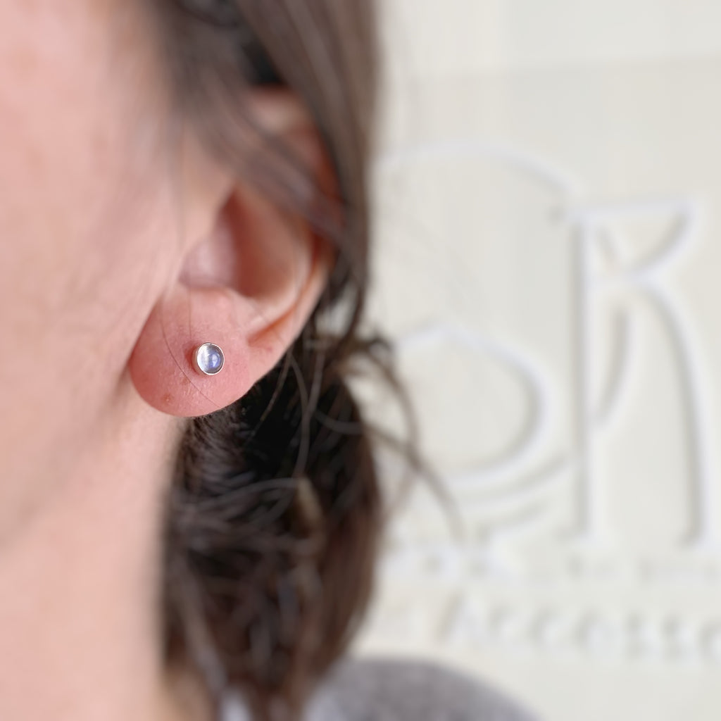 Clare Elizabeth Kilgour Jewellery | Small Round Line Sterling Silver Stud  Earrings