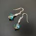 Gem Nugget Earrings in Blue Topaz Glass