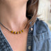 Gem Nugget Necklace in Burnt Yellow