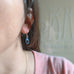 slerling silver drop earrings with aqua blue crystal teardrops