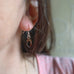 brown teardrop crystal earrings with sterling silver ear wires