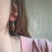 copper color crystal teardrop earrings with sterling silver ear wires