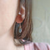 gray opal crystal teardrop earrings with sterling silver ear wires