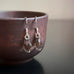 smokey quartz grey crystal teardrop earrings with sterling silver ear wires
