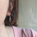 gunmetal grey crystal teardroop earrings with sterling silver ear wires
