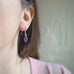 purple opal crystal drop sterling silver earrings