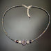 Flower Beaded Necklace in Dark Purple