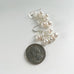 cascading cluster of pearls, bridal drop earring detail