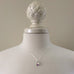 Emerald Ice pendant necklace silver clear AB on model form
