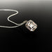 Emerald Ice pendent necklace crystal clear emerald cut Austrian crystal set in silver 