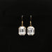 clear emerald cut rhinestone earrings on gold