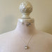 Simple emerald cut Austrian crystal pendant on silver chain