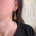 Flower Drop Earrings in Amber Cherry Blossom Shape