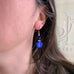 Flower Drop Earrings in blue Cherry Blossom Shape