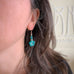 Flower Drop Earrings in Caribbean Blue