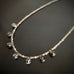 green speckled glass teardrop choker necklace