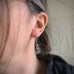 Grey Baroque Biwa Pearl Earrings