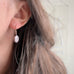 Grey Freshwater Coin Pearl Earrings