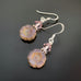 Flower Earrings in Purple Heather