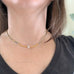 twisted column beaded choker with gold accents and ancient looking white glass