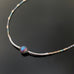 purple iridescent ancient looking glass focal on adjustable length choker necklace