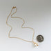 Gold bridesmaid necklace teardrop pearl color